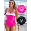 imageAleumdr One Piece Swimsuit Women Athletic Bathing Suits Color Block Womens Swimsuits SwimwearA5 Hot Pink