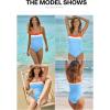 imageAleumdr One Piece Swimsuit Women Athletic Bathing Suits Color Block Womens Swimsuits SwimwearA7 Light Blue