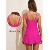 imageAleumdr One Piece Swimsuits Women Swim Dress Skirted Tummy Control Bathing Suit Modest Swimwear with PocketsA3 Hot Pink