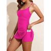 imageAleumdr One Piece Swimsuits Women Swim Dress Skirted Tummy Control Bathing Suit Modest Swimwear with PocketsA3 Hot Pink