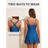 imageAleumdr One Piece Swimsuits Women Swim Dress Skirted Tummy Control Bathing Suit Modest Swimwear with PocketsA5 Sky Blue