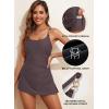 imageAleumdr One Piece Swimsuits Women Swim Dress Skirted Tummy Control Bathing Suit Modest Swimwear with PocketsA6 Brown