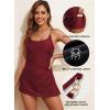 imageAleumdr One Piece Swimsuits Women Swim Dress Skirted Tummy Control Bathing Suit Modest Swimwear with PocketsA7 Wine Red