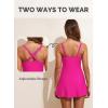 imageAleumdr One Piece Swimsuits Women Swim Dress Skirted Tummy Control Bathing Suit Modest Swimwear with PocketsA8 Hot Pink