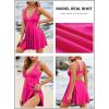 imageAleumdr Swim Dress for Women One Piece Tummy Control Swimsuit Ribbed A Line Skirted Bathing SuitsA Pink