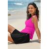 imageAleumdr Tankini Swimsuits for Women Swim Dress Two Piece Bathing Suit Square Neck Drawstring Tankini Tops with SkirtA5 Pink