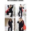 imageAleumdr Two Piece Outfits Half Zip Sweatshirt Sweatsuit Lounge Sets for Women Matching Set Wide Leg Sweatpant TracksuitA1 Black
