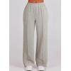 imageAleumdr Two Piece Outfits Half Zip Sweatshirt Sweatsuit Lounge Sets for Women Matching Set Wide Leg Sweatpant TracksuitA2 Gray