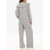 imageAleumdr Two Piece Outfits Half Zip Sweatshirt Sweatsuit Lounge Sets for Women Matching Set Wide Leg Sweatpant TracksuitA2 Gray