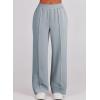 imageAleumdr Two Piece Outfits Half Zip Sweatshirt Sweatsuit Lounge Sets for Women Matching Set Wide Leg Sweatpant TracksuitA6 Light Blue