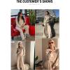 imageAleumdr Two Piece Outfits Half Zip Sweatshirt Sweatsuit Lounge Sets for Women Matching Set Wide Leg Sweatpant TracksuitA7 Beige