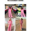 imageAleumdr Two Piece Outfits Half Zip Sweatshirt Sweatsuit Lounge Sets for Women Matching Set Wide Leg Sweatpant TracksuitA8 Pink