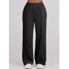 imageAleumdr Two Piece Outfits Half Zip Sweatshirt Sweatsuit Lounge Sets for Women Matching Set Wide Leg Sweatpant TracksuitA9 Black