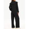 imageAleumdr Two Piece Outfits Half Zip Sweatshirt Sweatsuit Lounge Sets for Women Matching Set Wide Leg Sweatpant TracksuitA9 Black