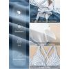 imageAleumdr Women Retro Tankini Swimdress Tummy Control Bathing Suits Two Piece Tankini Tops with Bikini Bottoms Twist SwimwearAshleigh Blue