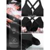 imageAleumdr Women Retro Tankini Swimdress Tummy Control Bathing Suits Two Piece Tankini Tops with Bikini Bottoms Twist SwimwearBlack Red Flower