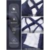 imageAleumdr Women Retro Tankini Swimdress Tummy Control Bathing Suits Two Piece Tankini Tops with Bikini Bottoms Twist SwimwearBlue