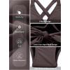 imageAleumdr Women Retro Tankini Swimdress Tummy Control Bathing Suits Two Piece Tankini Tops with Bikini Bottoms Twist SwimwearDark Brown