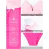 imageAleumdr Women Retro Tankini Swimdress Tummy Control Bathing Suits Two Piece Tankini Tops with Bikini Bottoms Twist SwimwearHot Pink