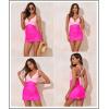 imageAleumdr Women Retro Tankini Swimdress Tummy Control Bathing Suits Two Piece Tankini Tops with Bikini Bottoms Twist SwimwearHot Pink