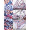 imageAleumdr Women Retro Tankini Swimdress Tummy Control Bathing Suits Two Piece Tankini Tops with Bikini Bottoms Twist SwimwearPrinted Pink