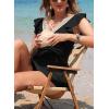 imageAleumdr Women Swim Dress One Piece Swimsuit with Skirt Tummy Control Bathing Suits Modest Swimwear Swim RomperA Black