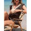 imageAleumdr Women Swim Dress One Piece Swimsuit with Skirt Tummy Control Bathing Suits Modest Swimwear Swim RomperA Brown