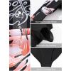 imageAleumdr Women Vintage Tummy Control Two Piece Tankini Swimsuits Swimdress Push up Swimwear Bathing SuitsBlack Print