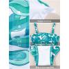 imageAleumdr Women Vintage Tummy Control Two Piece Tankini Swimsuits Swimdress Push up Swimwear Bathing SuitsLeaf Print