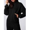 imageAleumdr Womens 2 Piece Outfits Matching Sets Sweatsuit Hoodie Oversized Sweatshirts with Sweatpants Tracksuits Fall OutfitsA1 Black