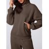 imageAleumdr Womens 2 Piece Outfits Matching Sets Sweatsuit Hoodie Oversized Sweatshirts with Sweatpants Tracksuits Fall OutfitsA4 Brown