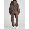 imageAleumdr Womens 2 Piece Outfits Matching Sets Sweatsuit Hoodie Oversized Sweatshirts with Sweatpants Tracksuits Fall OutfitsA4 Brown