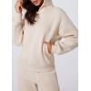 imageAleumdr Womens 2 Piece Outfits Matching Sets Sweatsuit Hoodie Oversized Sweatshirts with Sweatpants Tracksuits Fall OutfitsA5 Beige