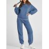 imageAleumdr Womens 2 Piece Outfits Matching Sets Sweatsuit Hoodie Oversized Sweatshirts with Sweatpants Tracksuits Fall OutfitsA6 Light Blue