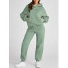 imageAleumdr Womens 2 Piece Outfits Matching Sets Sweatsuit Hoodie Oversized Sweatshirts with Sweatpants Tracksuits Fall OutfitsA7 Green