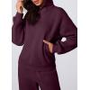 imageAleumdr Womens 2 Piece Outfits Matching Sets Sweatsuit Hoodie Oversized Sweatshirts with Sweatpants Tracksuits Fall OutfitsA8 Dark Red