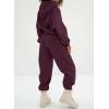 imageAleumdr Womens 2 Piece Outfits Matching Sets Sweatsuit Hoodie Oversized Sweatshirts with Sweatpants Tracksuits Fall OutfitsA8 Dark Red
