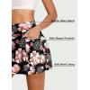 imageAleumdr Womens 3quot High Waisted Swim Skirt with Zipper Pockets Tummy Control Side Split Bathing Suit Swimsuit Tankini BottomsFloral Black