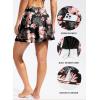 imageAleumdr Womens 3quot High Waisted Swim Skirt with Zipper Pockets Tummy Control Side Split Bathing Suit Swimsuit Tankini BottomsFloral Black