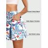 imageAleumdr Womens 3quot High Waisted Swim Skirt with Zipper Pockets Tummy Control Side Split Bathing Suit Swimsuit Tankini BottomsFloral Blue