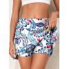 imageAleumdr Womens 3quot High Waisted Swim Skirt with Zipper Pockets Tummy Control Side Split Bathing Suit Swimsuit Tankini BottomsFloral Blue