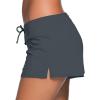imageAleumdr Womens 3quot Waistband Swimsuit Bottom Boy Shorts Swimming PantyAvailable in PlusGrey2