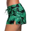 imageAleumdr Womens 3quot Waistband Swimsuit Bottom Boy Shorts Swimming PantyAvailable in PlusPrinted Green