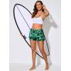 imageAleumdr Womens 3quot Waistband Swimsuit Bottom Boy Shorts Swimming PantyAvailable in PlusPrinted Green