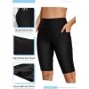 imageAleumdr Womens 8quot High Waisted Board Shorts Long Swim Bottom Knee Length Pants with Pocket UPF 50 Shorts with LinerBlack