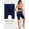 imageAleumdr Womens 8quot High Waisted Board Shorts Long Swim Bottom Knee Length Pants with Pocket UPF 50 Shorts with LinerBlue