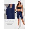 imageAleumdr Womens 8quot High Waisted Board Shorts Long Swim Bottom Knee Length Pants with Pocket UPF 50 Shorts with LinerBlue