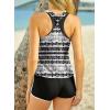 imageAleumdr Womens Athletic 3 Piece Tankini Swimsuits with Shorts Swim Tank Tops with Sports Bra and Boyshorts Bathing SuitsBlack