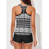 imageAleumdr Womens Athletic 3 Piece Tankini Swimsuits with Shorts Swim Tank Tops with Sports Bra and Boyshorts Bathing SuitsBlack
