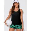 imageAleumdr Womens Athletic 3 Piece Tankini Swimsuits with Shorts Swim Tank Tops with Sports Bra and Boyshorts Bathing SuitsG Black